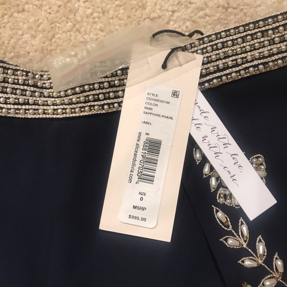 Alice & Olivia Beaded Pearl Pants, SZ 0 - Picture 2 of 5